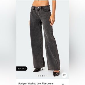COPY - edikted low rise raylen wash jeans- petite